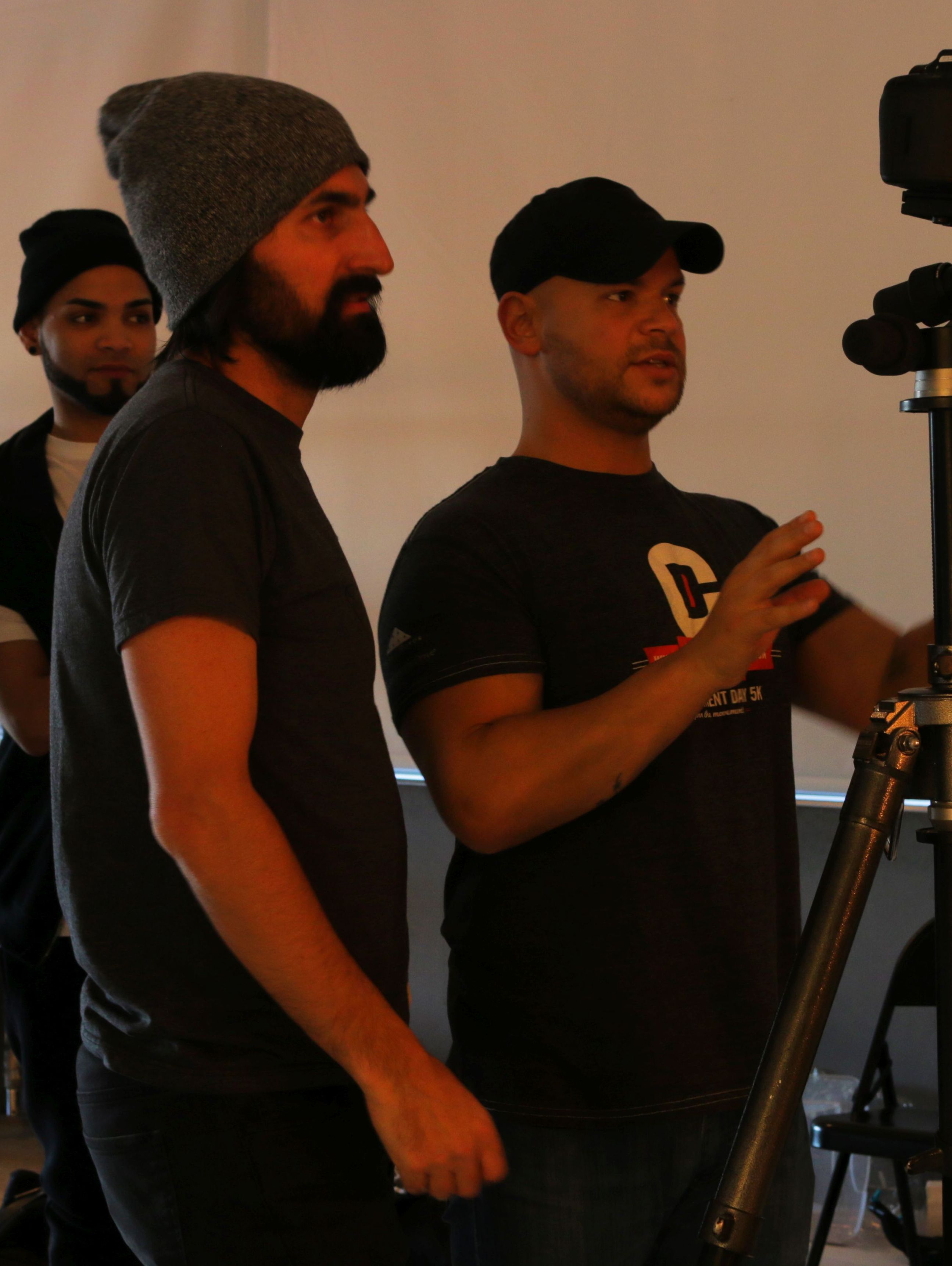 Directing on the set of music video 