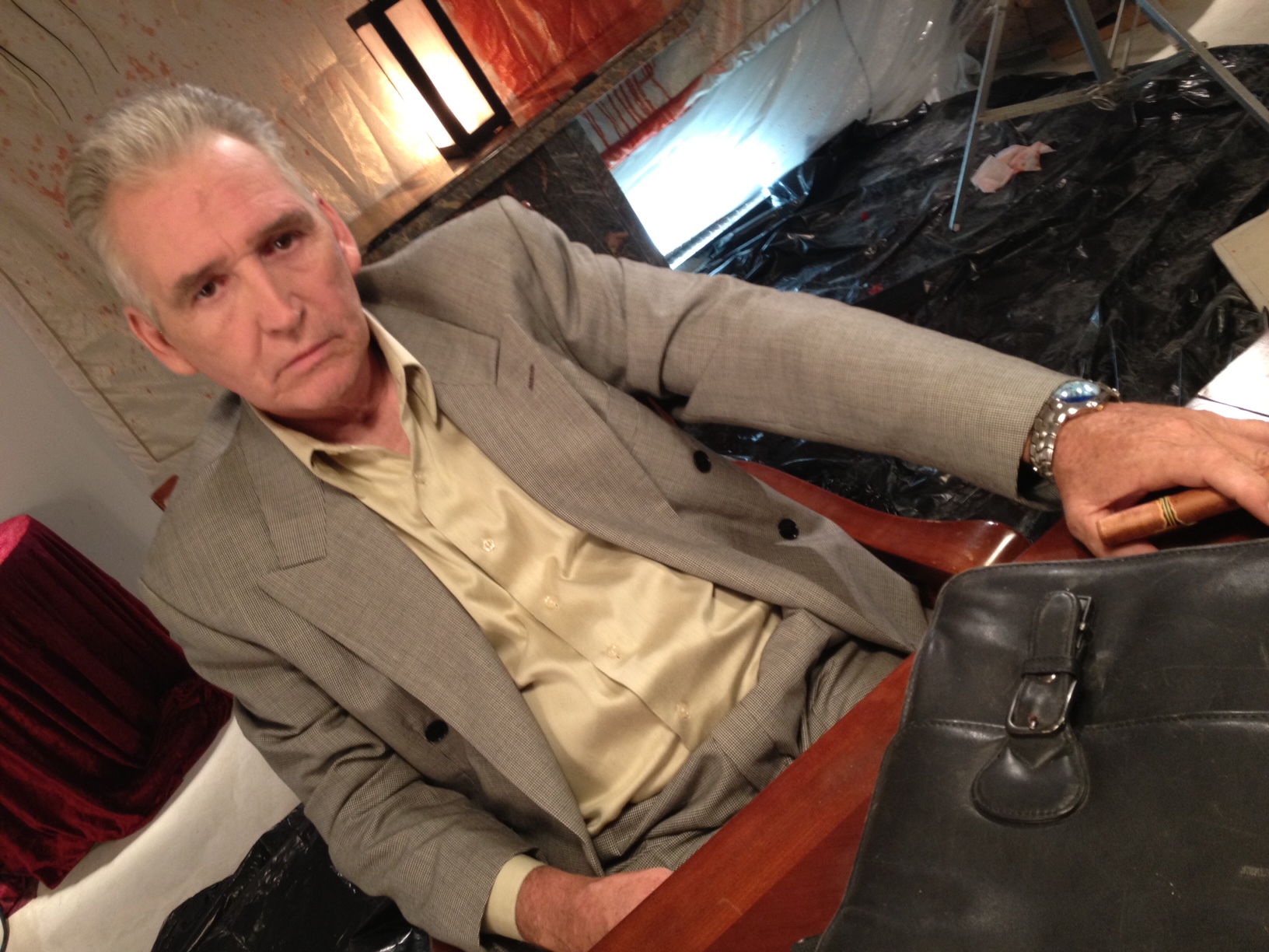 Ronald Quigley on the set of Dead Reckoning.(2012)