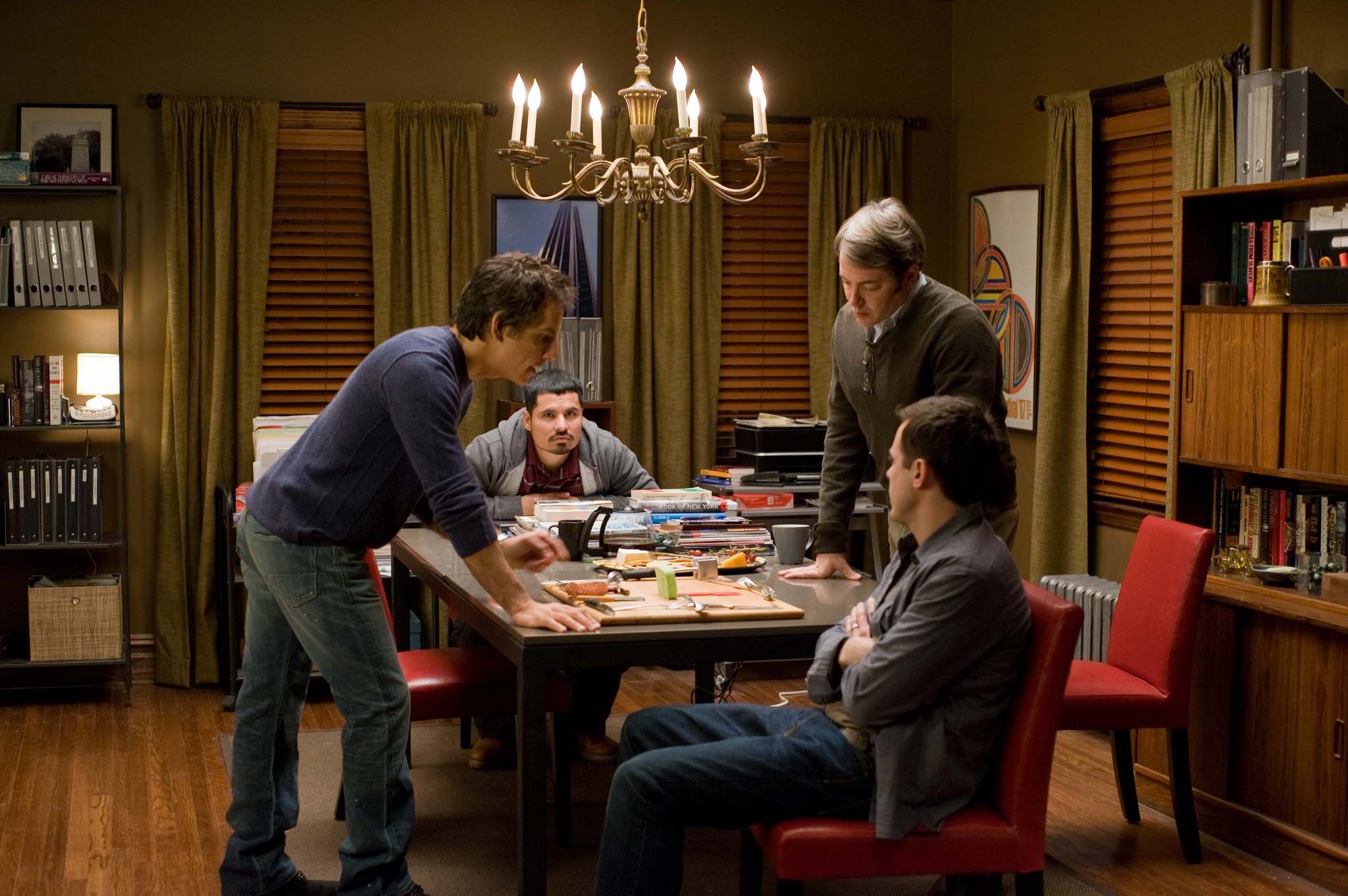 Still of Matthew Broderick, Casey Affleck, Ben Stiller and Michael Peña in Dangoraizio apiplesimas (2011)