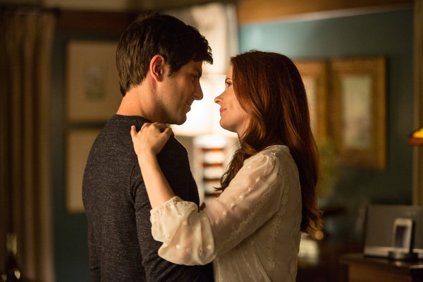 Still of Bitsie Tulloch and David Giuntoli in Grimm (2011)