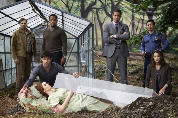 Still of Russell Hornsby, Bree Turner, Bitsie Tulloch, David Giuntoli and Sasha Roiz in Grimm (2011)