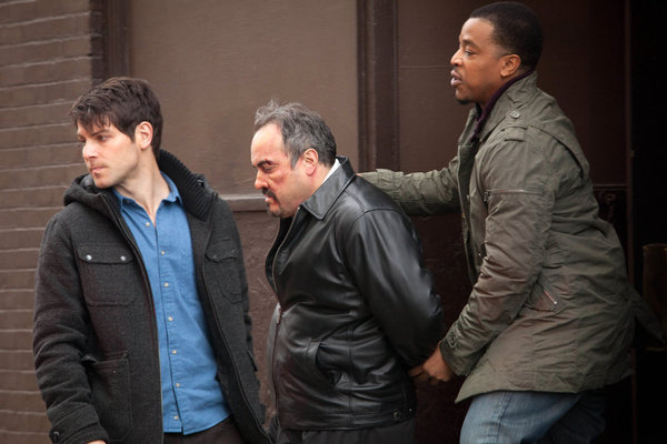 Still of Russell Hornsby, David Zayas and David Giuntoli in Grimm (2011)