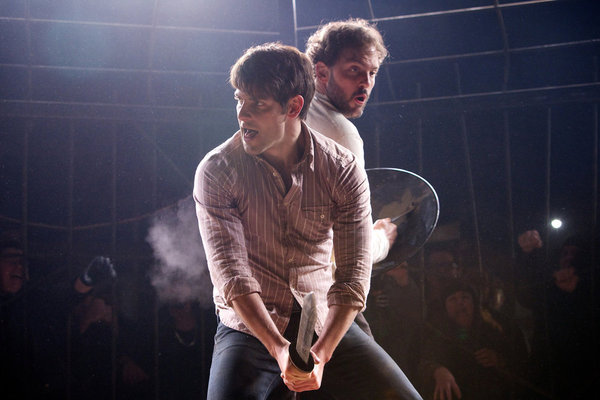 Still of Silas Weir Mitchell and David Giuntoli in Grimm (2011)