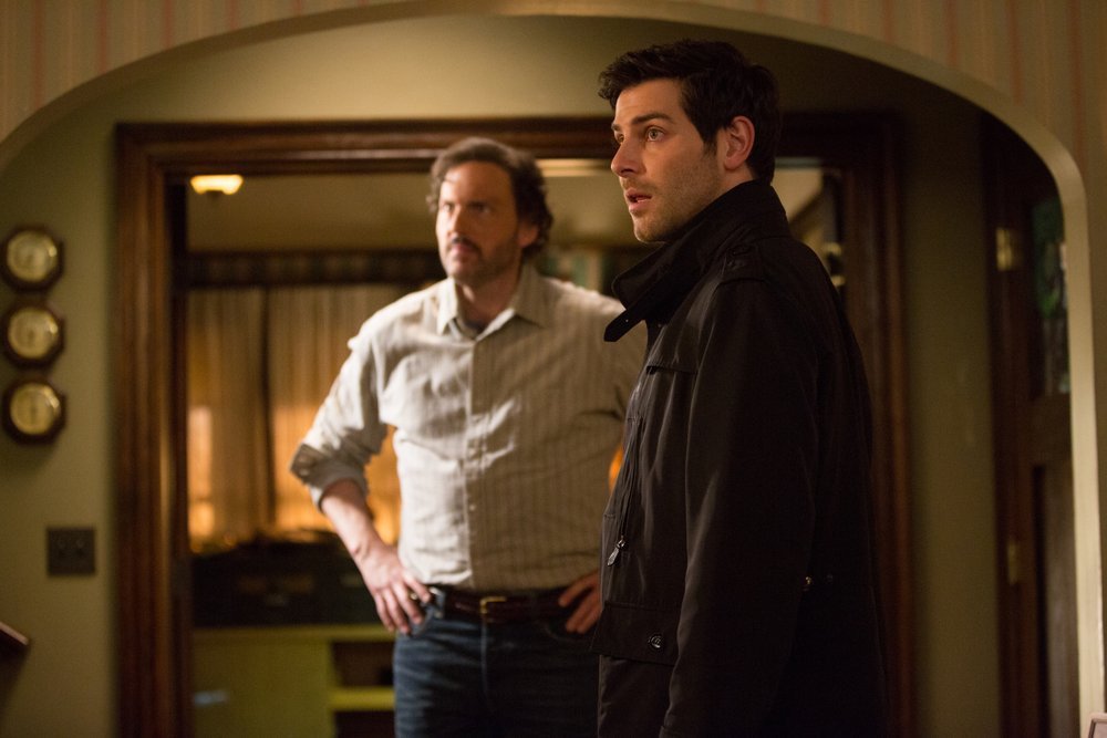 Still of Silas Weir Mitchell and David Giuntoli in Grimm (2011)