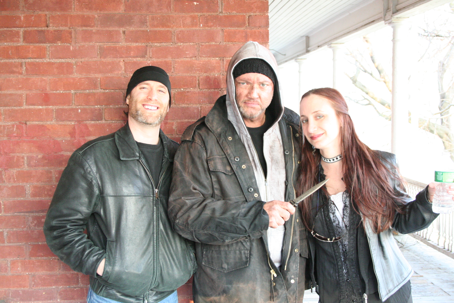 On location for 'The Burningmoore Incident' with actors Geoff Tate and Michele Wagner