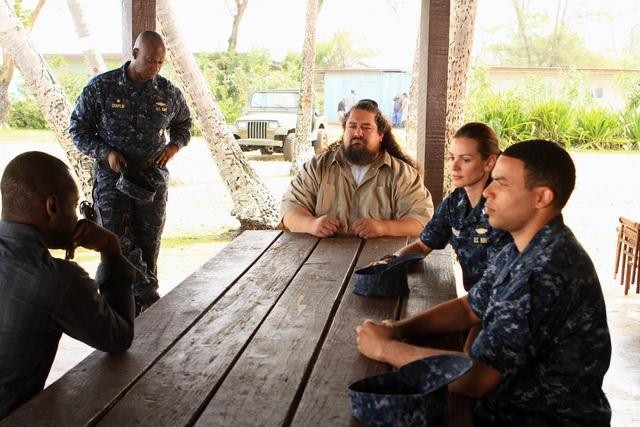 Still of Andre Braugher, Sahr Ngaujah, Tyler Tuione and Daisy Betts in Last Resort (2012)