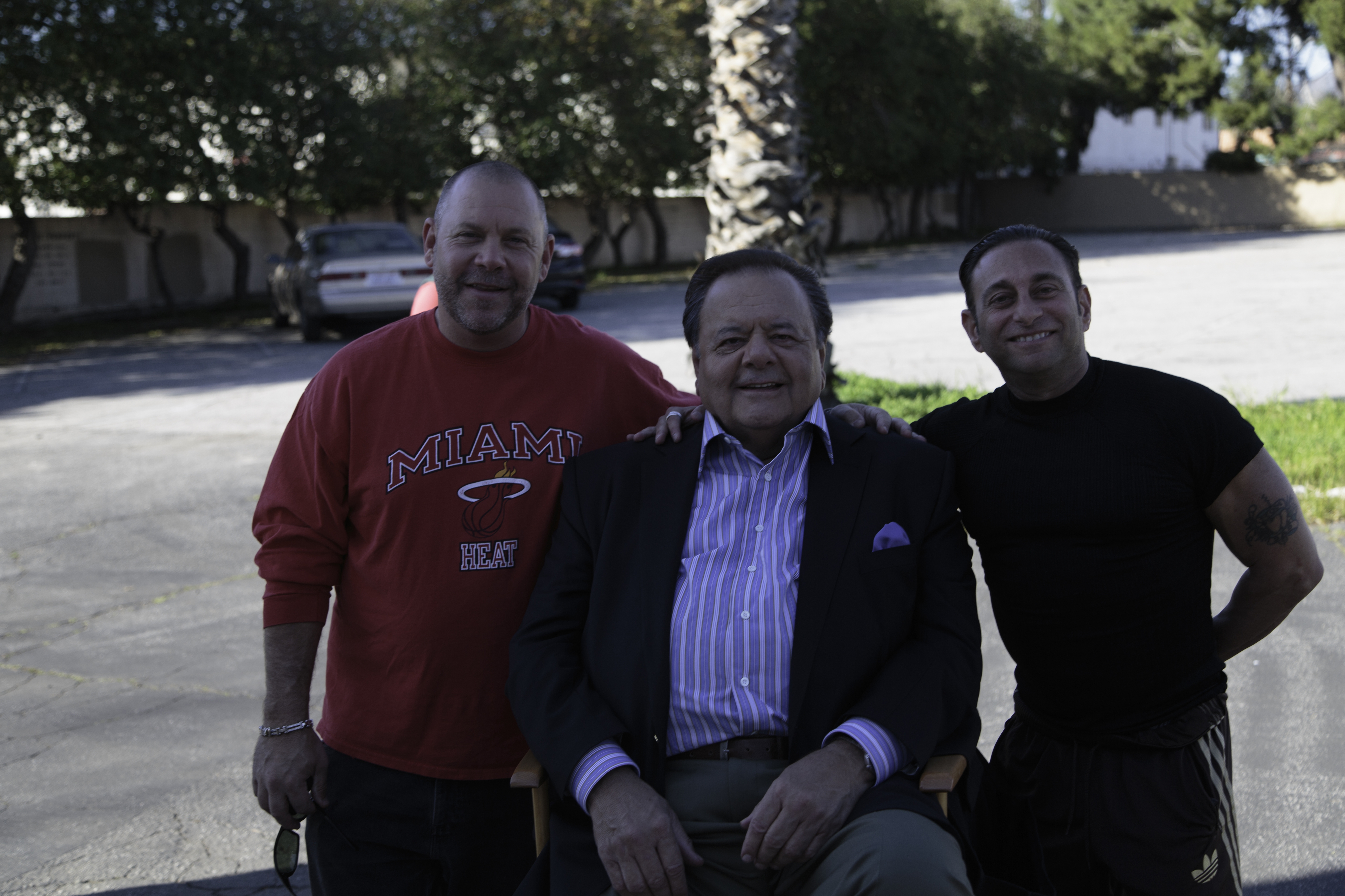 rick finkelstein paul sorvino and steven chase on the set of paulie!!