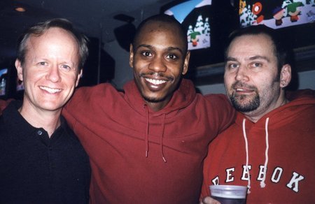 Patrick Frederic, Dave Chappelle & Brian Dykstra at the Opening Night party of Chappelle Show season one.