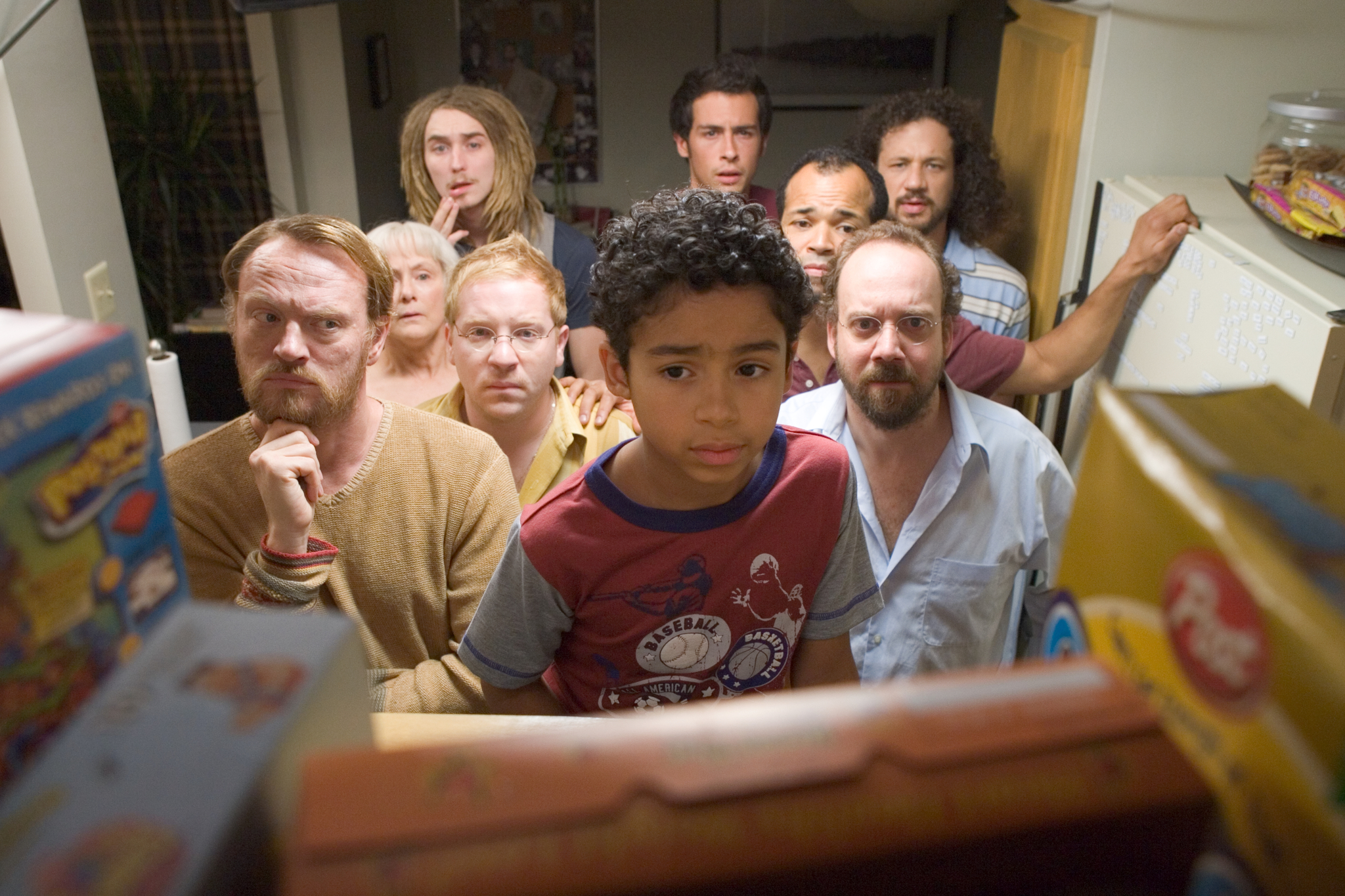 Still of Mary Beth Hurt, Paul Giamatti, Jared Harris, Joseph D. Reitman, Jeffrey Wright, Noah Gray-Cabey, Ethan Cohn, John Boyd and Grant Monohon in Mergina vandenyje (2006)