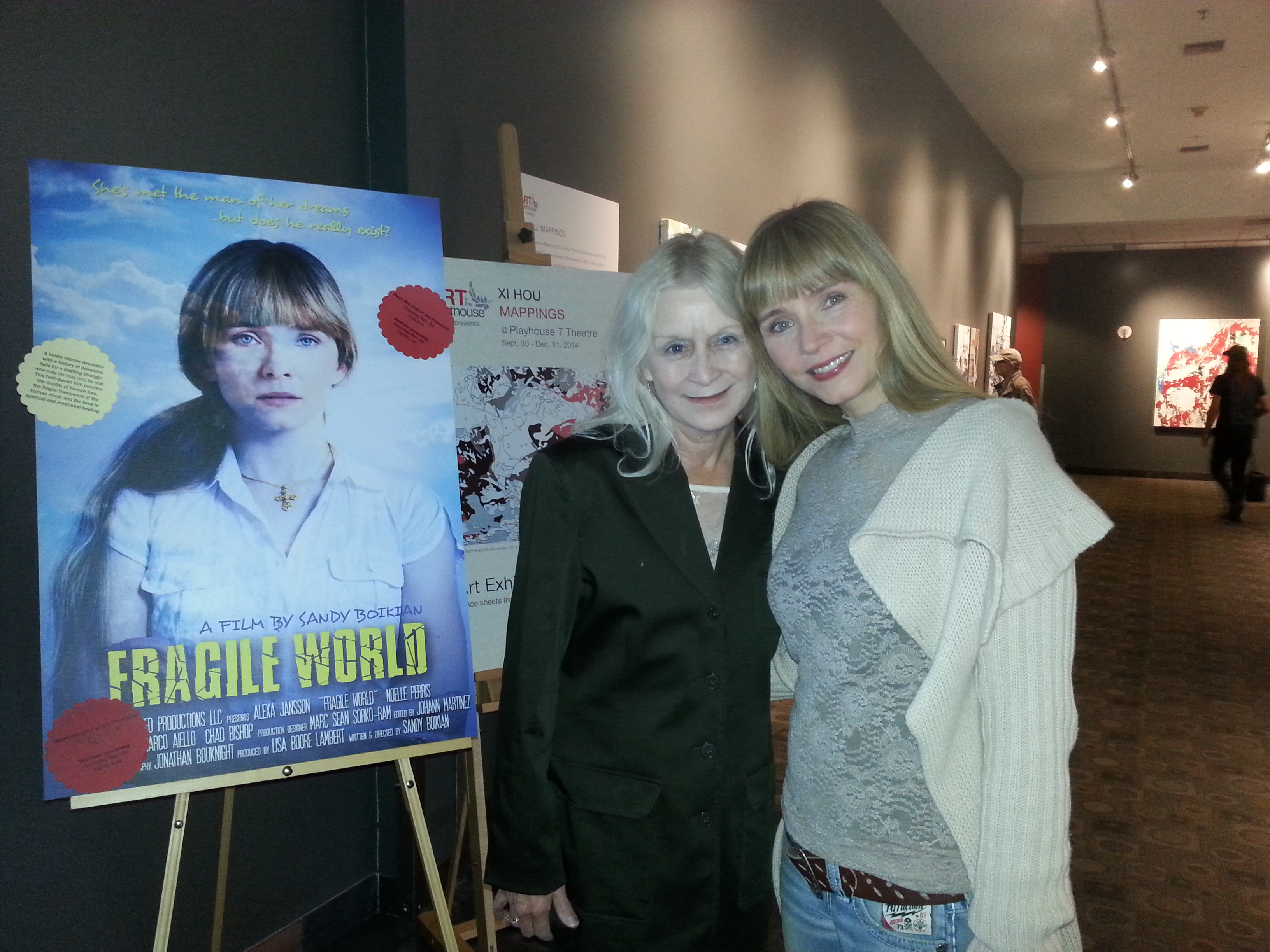 Fragile World Premiere at Laemmele 7 in Pasadena with Willow Hale (Gladys), supporting role of mother to lead role Rosalie (Alexa Jansson)