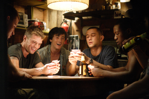 Still of Ryan Phillippe, Rob Brown, Joseph Gordon-Levitt and Alex Frost in Stop-Loss (2008)
