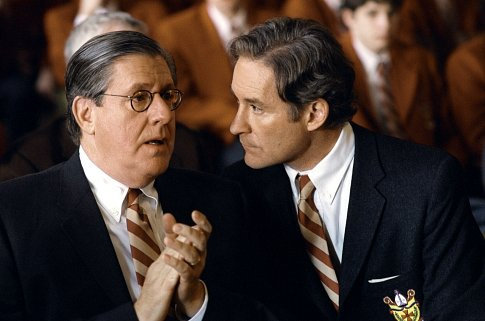 Headmaster Woodbridge (EDWARD HERRMANN) and Mr. Hundert (KEVIN KLINE) disagree on how to handle a troubling situation.