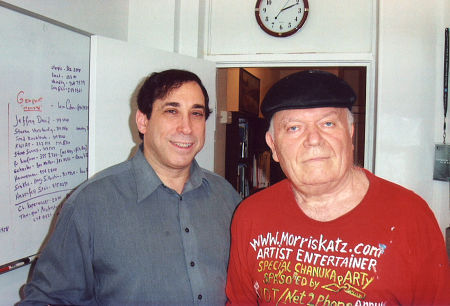 Morris Katz (R) with director Abe Shainberg (L)