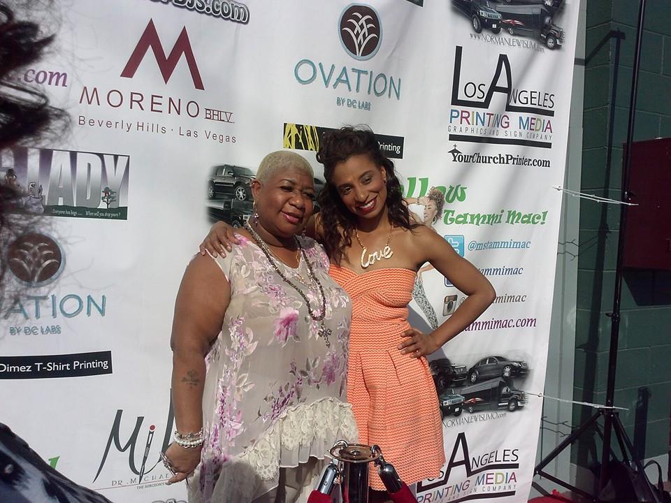 Tammi Mac and comedian Lunell at Mac's one woman show, Bag Lady.