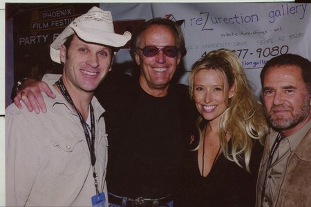 Actor Ken Dapper, Actor Peter Fonda, Producer Tonia Madenford, and Producer Burton Elias at the 2004 Phoenix Film Festival.