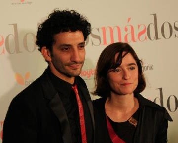 Juan Minujin and Laura de la Vega (his wife)