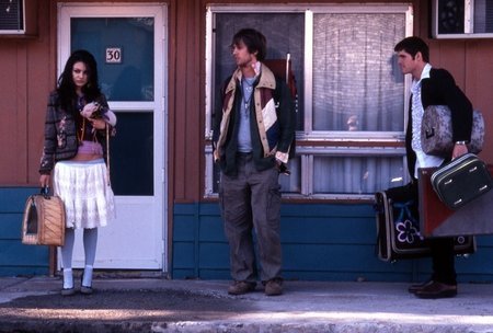 Mila Kunis, Benjamin Gourley and Jon Heder in Moving McAllister (2007)