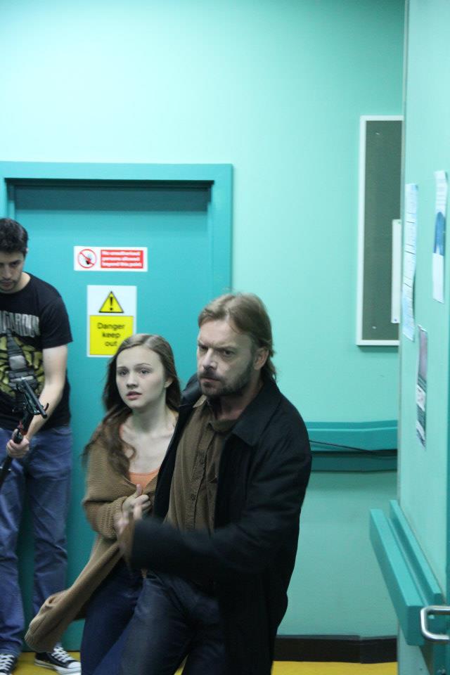 John Terence,with Alana Bowden on set in 