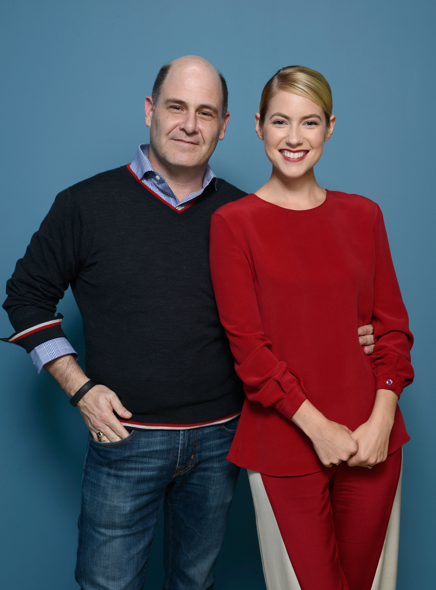 Laura Ramsey and Matthew Weiner at event of Tu esi cia (2013)