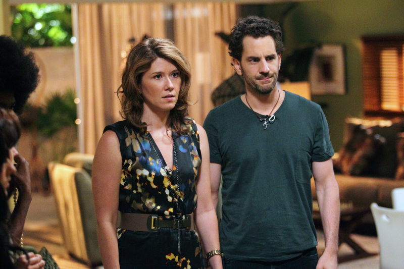 Jewel Staite and Aaron Abrams in The L.A Complex.