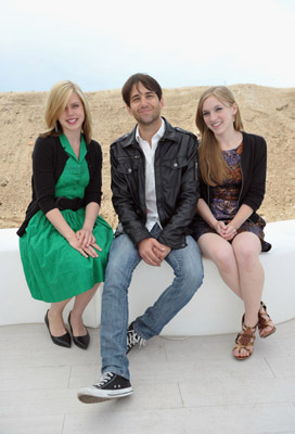 (L-R) Amanda Bauer, David Robert Mitchel and Claire Sloma attend the 'The Myth of the American Sleepover' Photo Call held at the Martini Terraza during the 63rd Annual International Cannes Film Festival on May 19, 2010 in Cannes, France.
