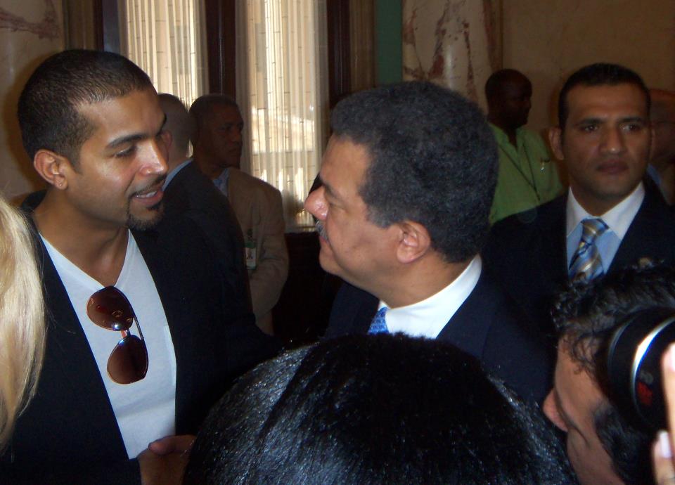 Celestin with the President of the Dominica Replublic (2004-2012)