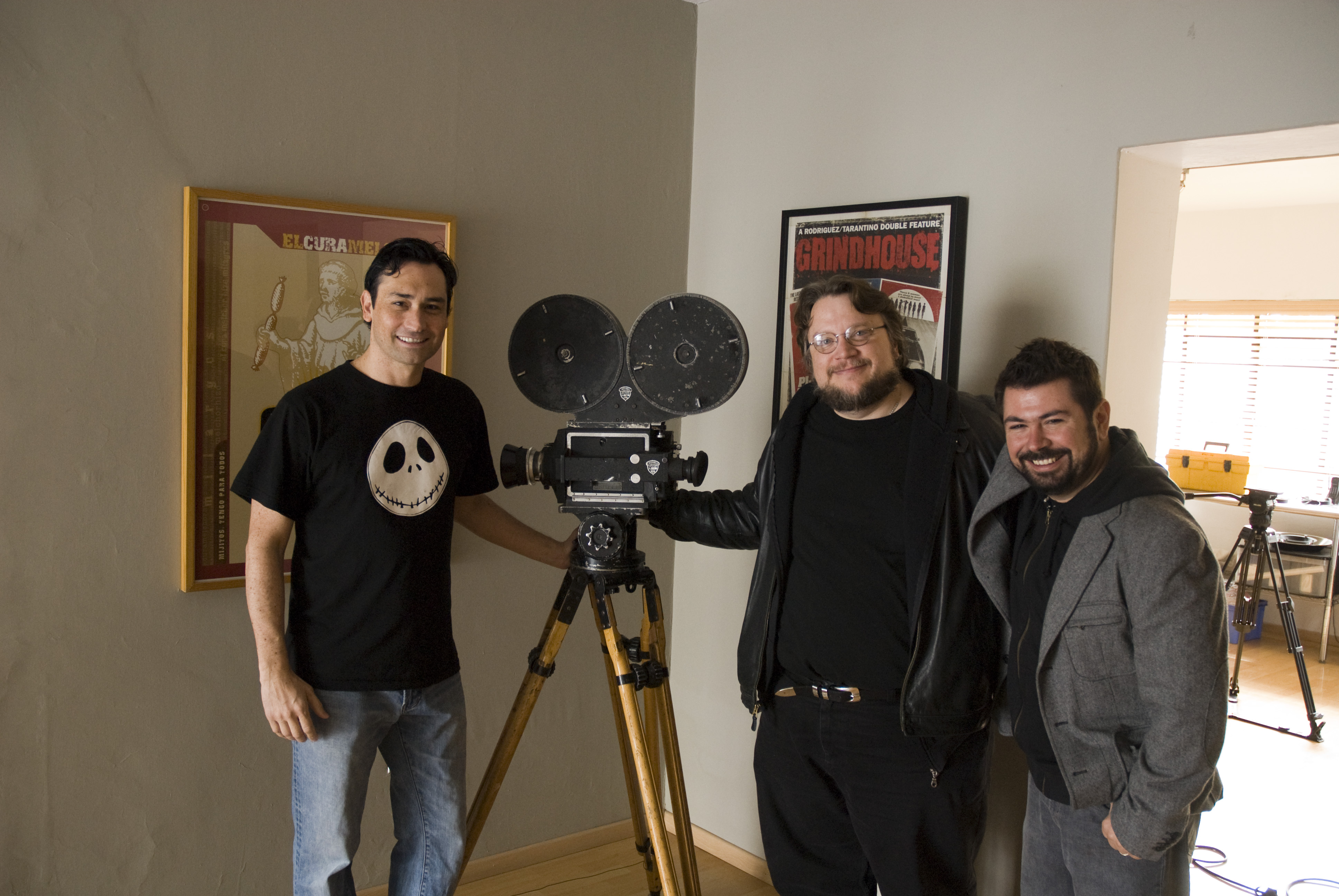 With Guillermo del Toro and Raul Ramon in the production of the short documentary 