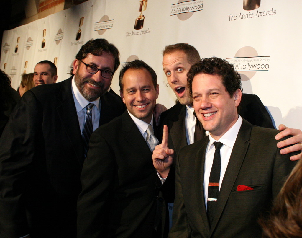 (L-R) Bob Peterson, Jonas Rivera, Pete Docter, Michael Giacchino: The 