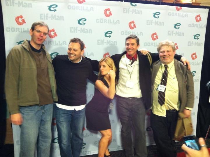 Jamie Nash, Dan Franko, Karen Carbone, Rick Kain and Joe Hansard at the Elf-Man premiere in Frederick, Maryland. December 1, 2012