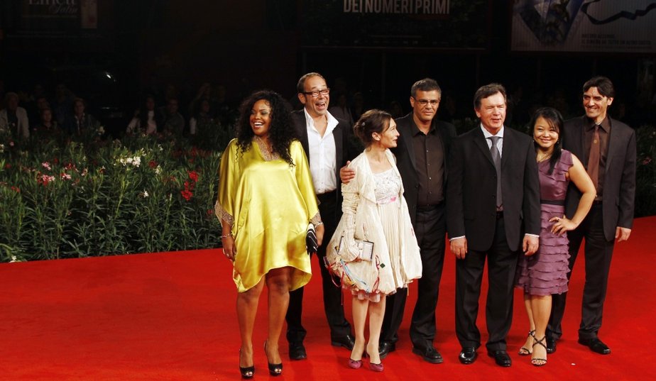 Yahima Torres, Olivier Gourmet, Elina Lowensohn, Abdellatif Kechiche, ANDRE JACOBS, Duang Gionti & Michel Gionti at the premier of Venus Noire at Venezia 67 (Venice Film Festival 2010)