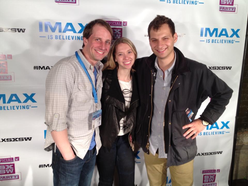 SXSW 2013 flimmakers party, Todd lawson with TOP FLOOR writer/producer Daniella Kahane and director Aaron David DeFazio