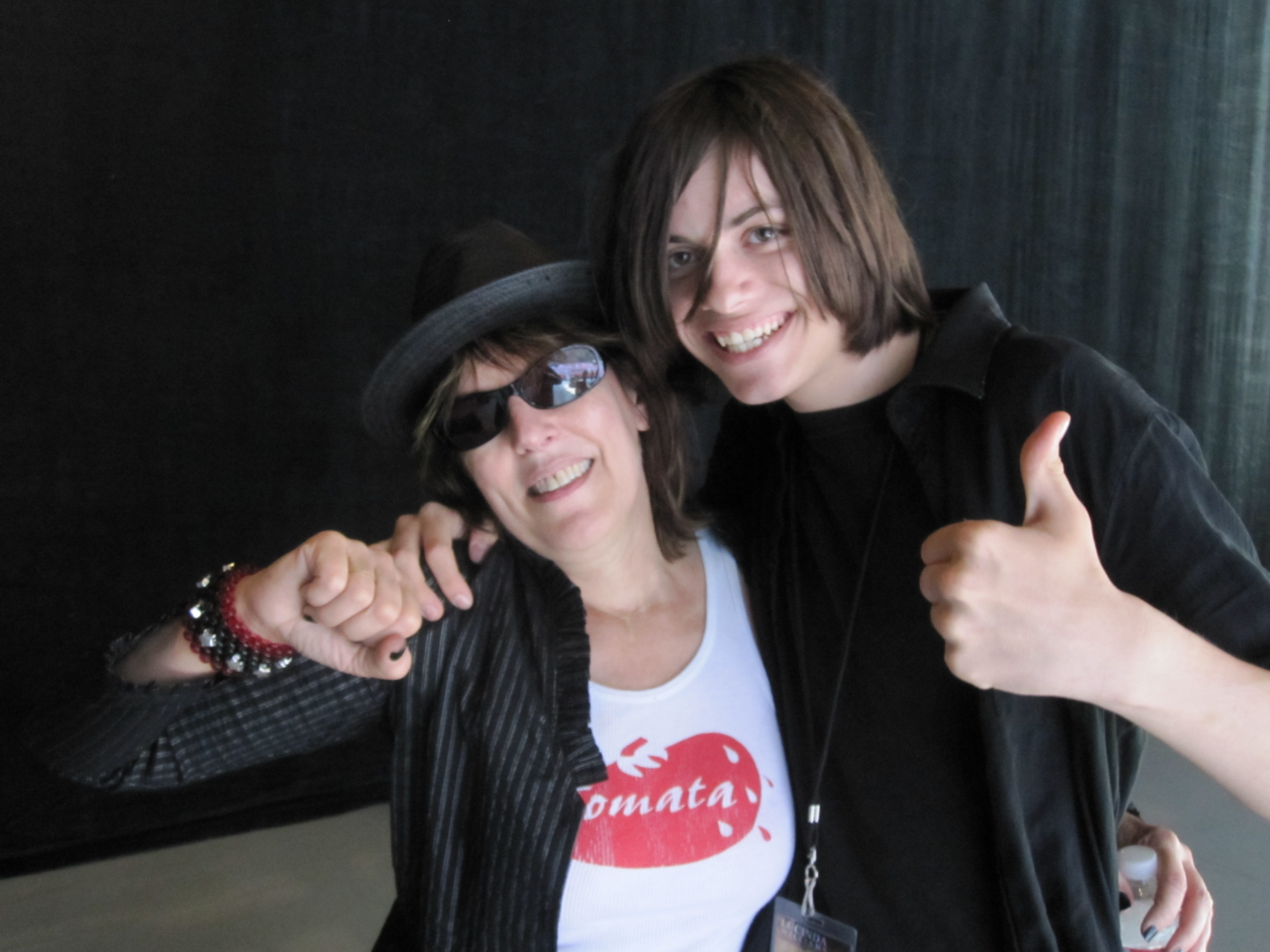 Nathan Norton was a drum tech for Lucinda Williams' 2007 tour. Lucinda Williams & Nathan Norton backstage at The Greek.