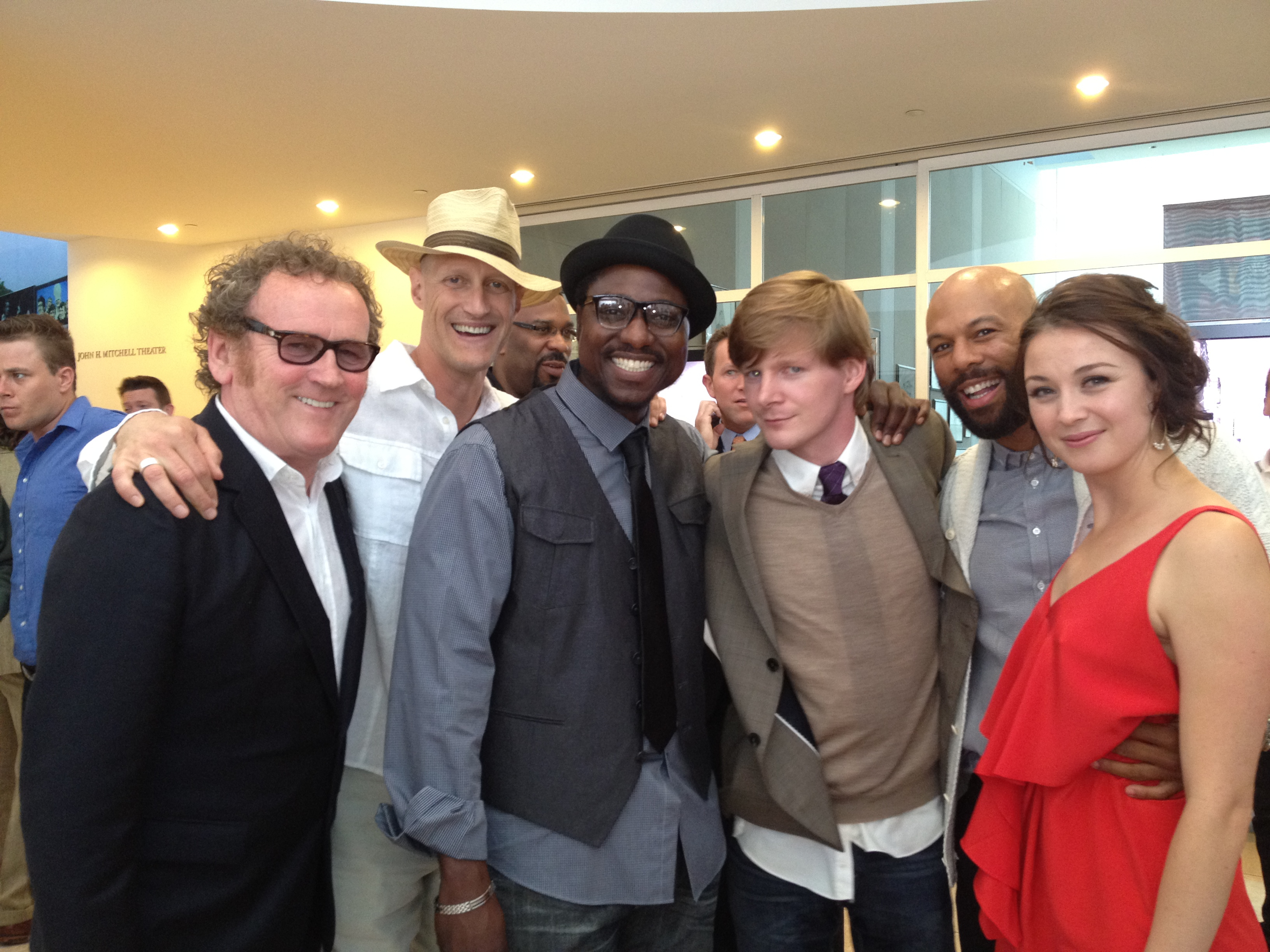 Cast of HELL ON WHEELS at Season 2 Premiere: Colm Meaney, Christopher Heyerdahl, Dohn Norwood, Ben Esler, Common, Robin McLeavy - The Paley Center for Media, Beverly Hills, CA 2012.