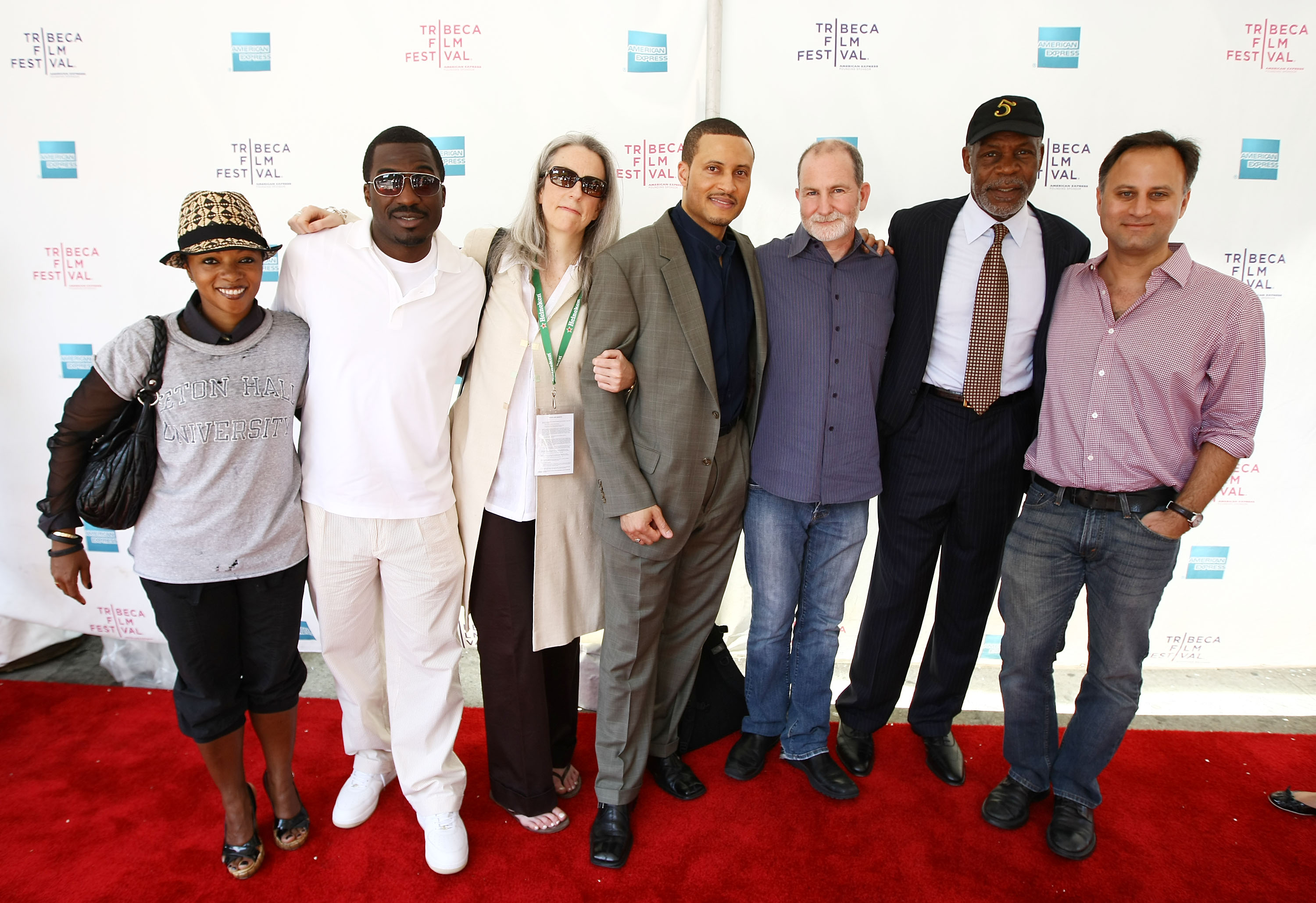 Gina Harrell, music producer Corey Smith, Joslyn Barnes, Mark Downie, director Bill Guttentag, producer Danny Glover & director Dan Sturman attend the premiere of 