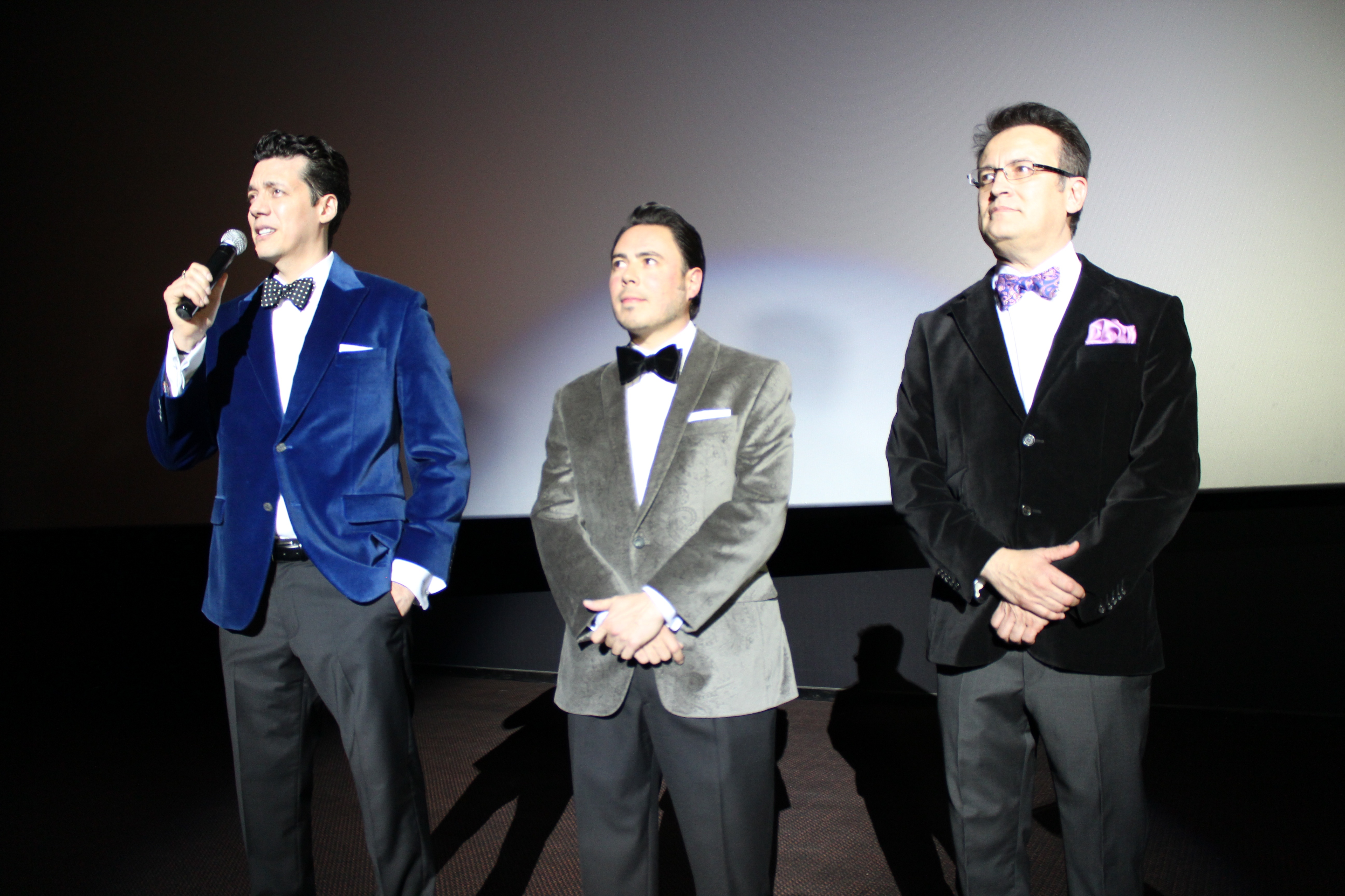 Pepe Bojórquez, Ray Díaz-González and Antonio Ruiz at the Hidden Moon's premier in Mexico City.