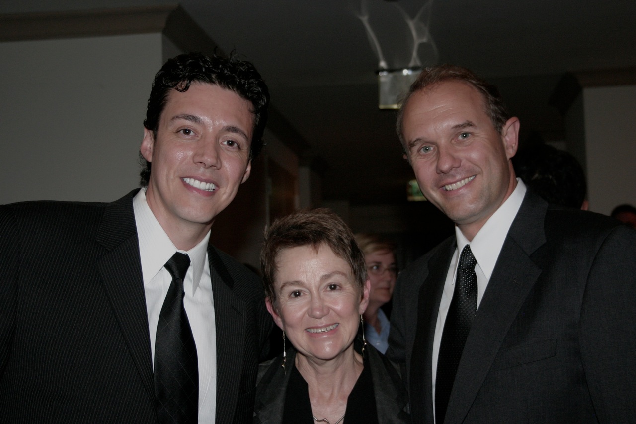 Pepe Bojorquez, USC Cinema's Dean Elizabeth Daley and Christopher Chomyn.