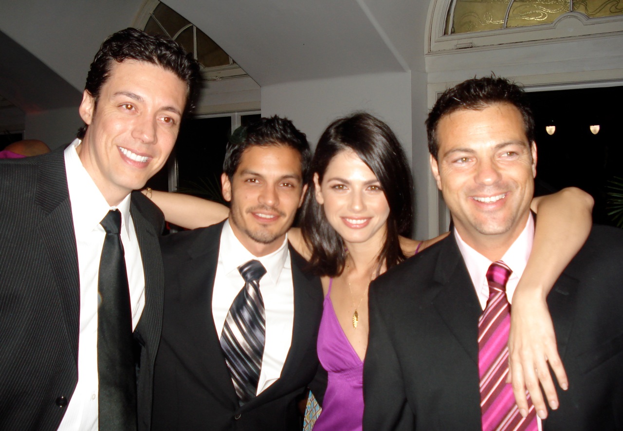 Pepe Bojorquez, Nicholas Gonzalez, Sendi Bar and Aki Avni at the Domecq Party in LA.