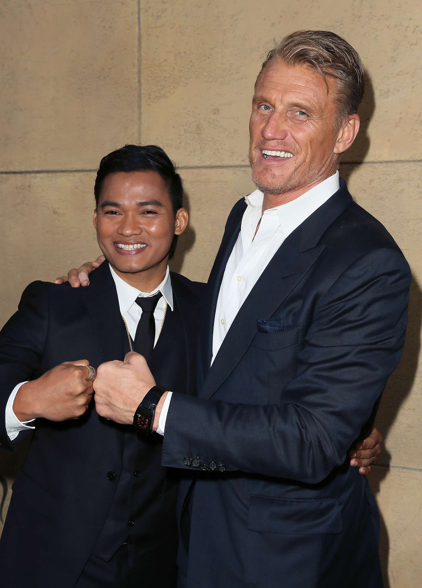 Dolph Lundgren and Tony Jaa at event of Skin Trade (2014)