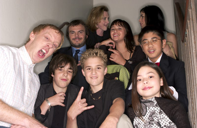 Joan Cusack, Jack Black, Sarah Silverman, Mike White, Kevin Alexander Clark, Miranda Cosgrove, Joey Gaydos Jr. and Rebecca Brown at event of The School of Rock (2003)