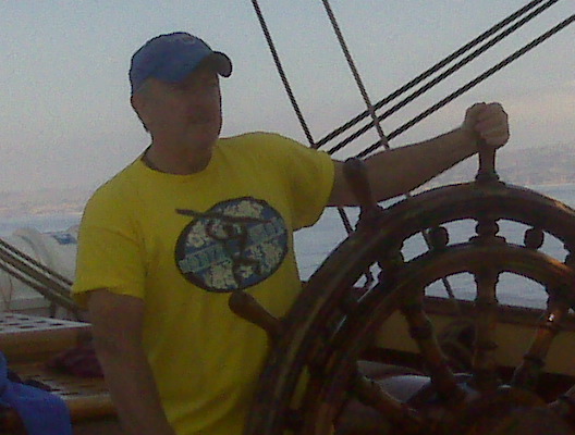 At Gable's and Brando's helm...(the wheel was used in both versions of MUTINY ON THE BOUNTY)