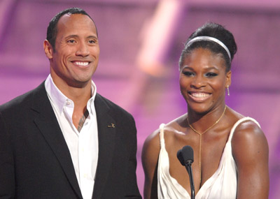 Dwayne Johnson and Serena Williams