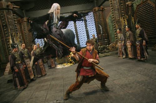 Still of Michael Angarano and Bingbing Li in The Forbidden Kingdom (2008)