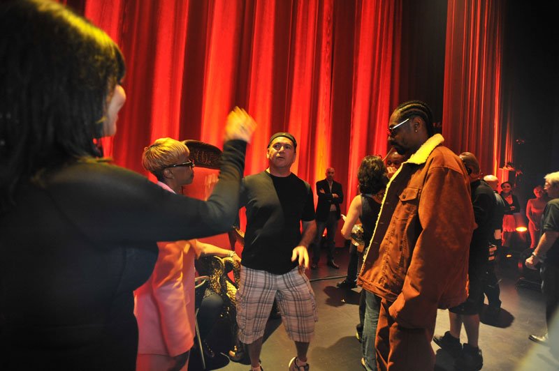 Blocking with Snoop Dogg for the opening scene of Snoop Dogg presents the Bad Girls of Comedy.