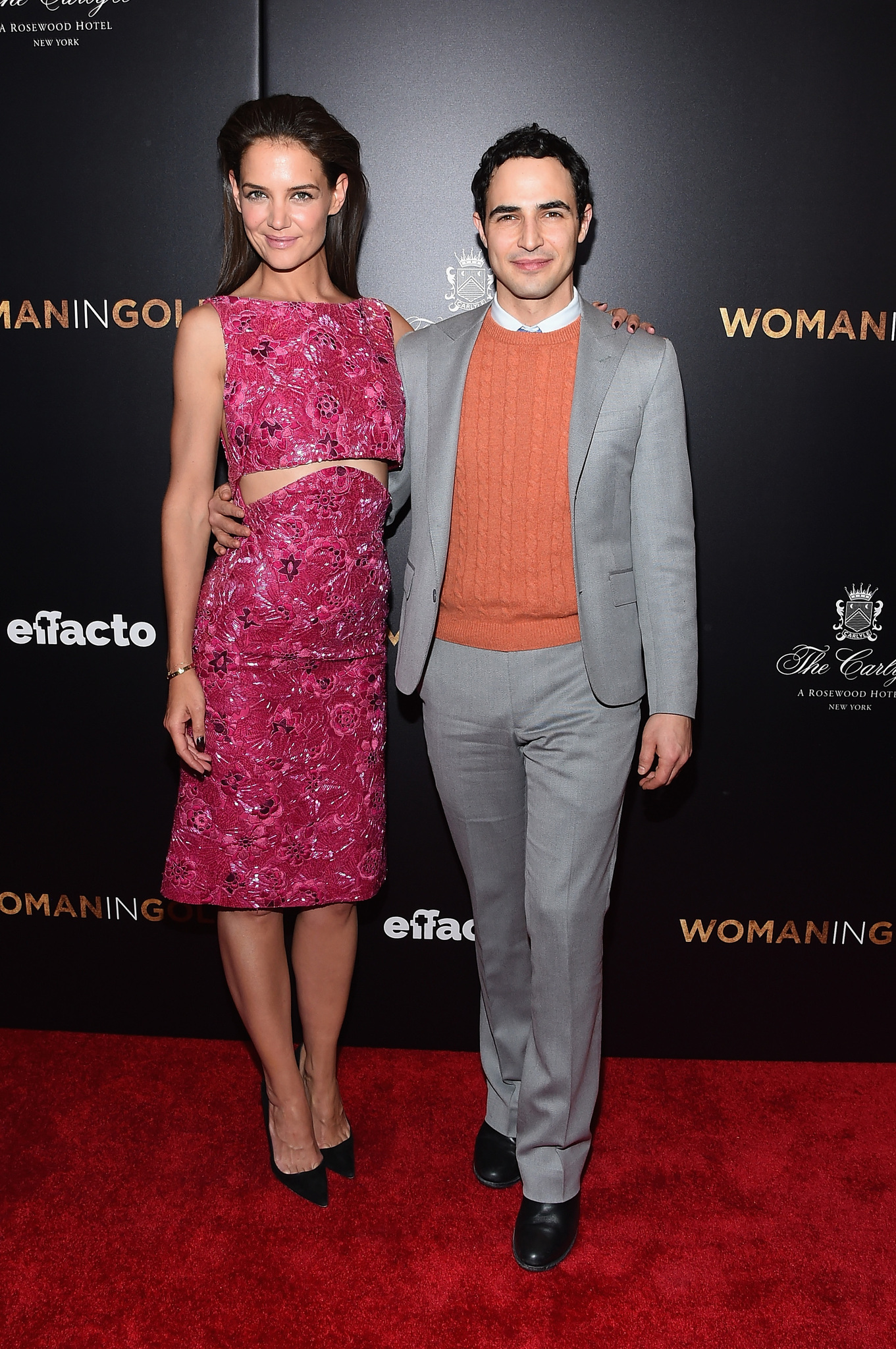 Katie Holmes and Zac Posen at event of Woman in Gold (2015)