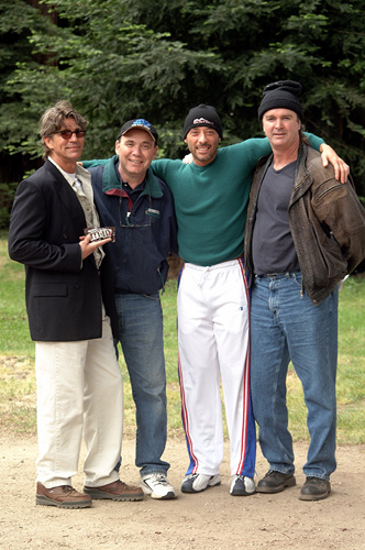 On set with (L)-Eric Roberts, Brian Pignetti,Nick Stellate, Rick Askew