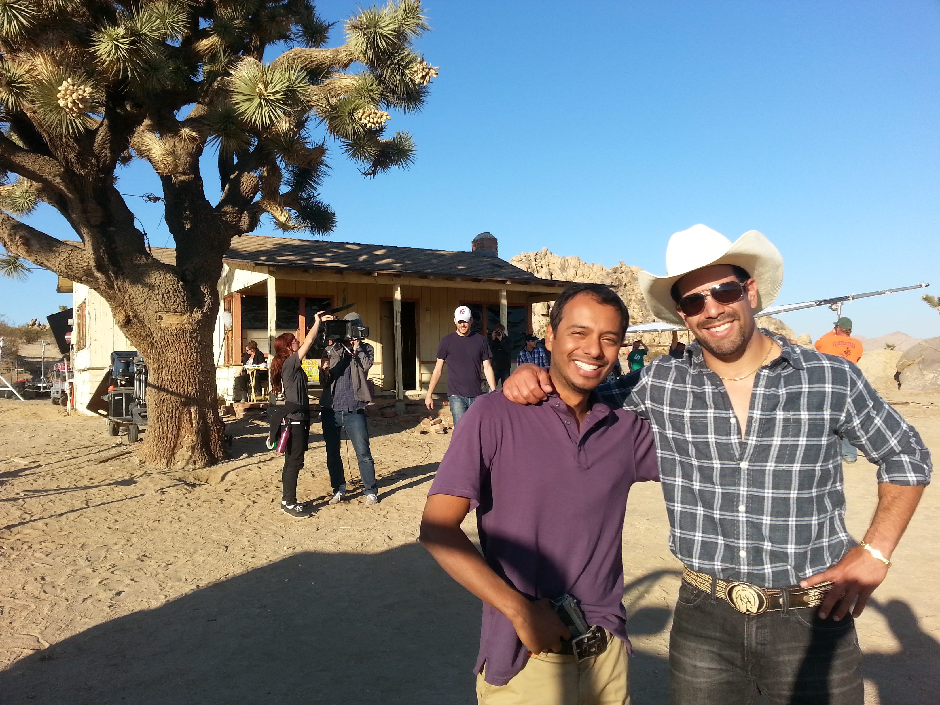 On the set of Frontera with good friend Carlos Moreno