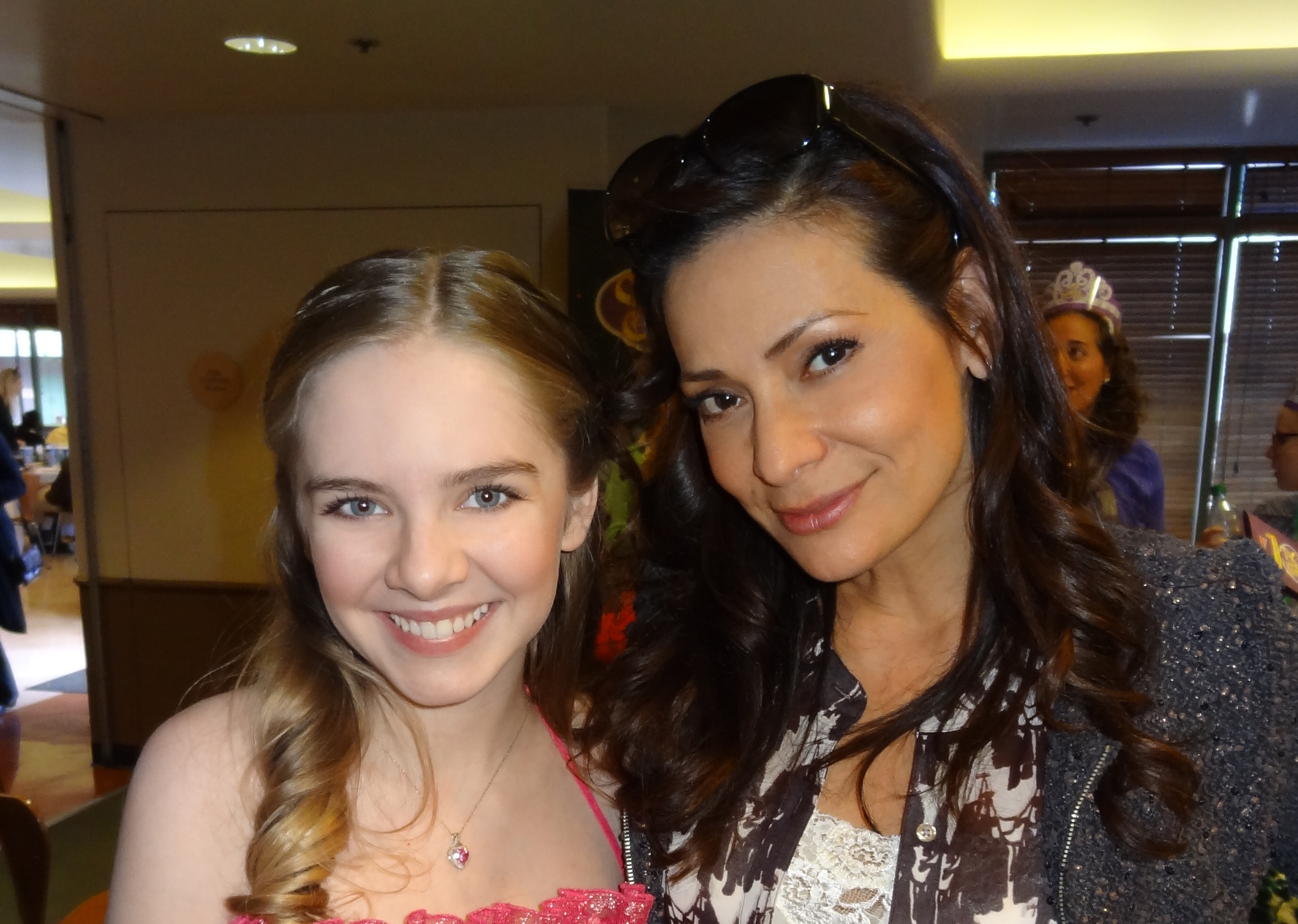 SOFIA THE FIRST'S Darcy Rose Byrnes (Princess Amber) with SWITCHED AT BIRTH'S Constance Marie @ SOFIA THE FIRST: ONCE UPON A PRINCESS Premiere (Dec 2012)