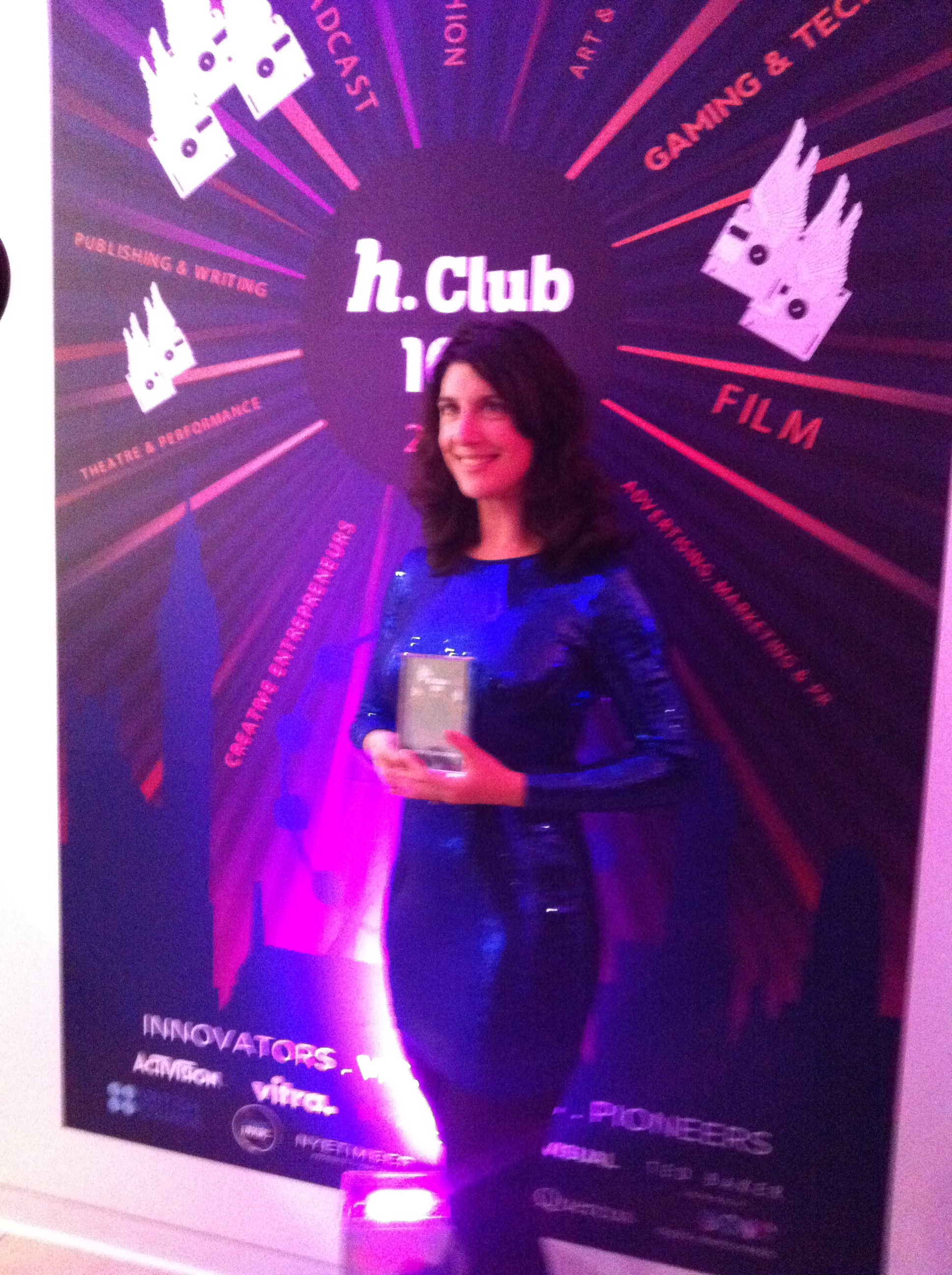 Emily Corcoran wins the h.Club 100 Award in London in association with The Guardian Professionals Network and The Hospital Club