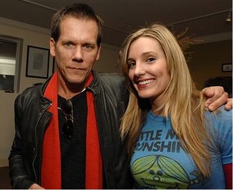 Kevin Bacon and Crystal Fambrini of Current TV during 2007 Park City - Project Greenhouse Presented by Lexus Hybrid Living - Day 3 at Project Greenhouse in Park City, Utah, United States.
