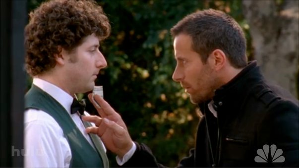 Andy Goldenberg as the Valet on CHUCK with Johnny Messner